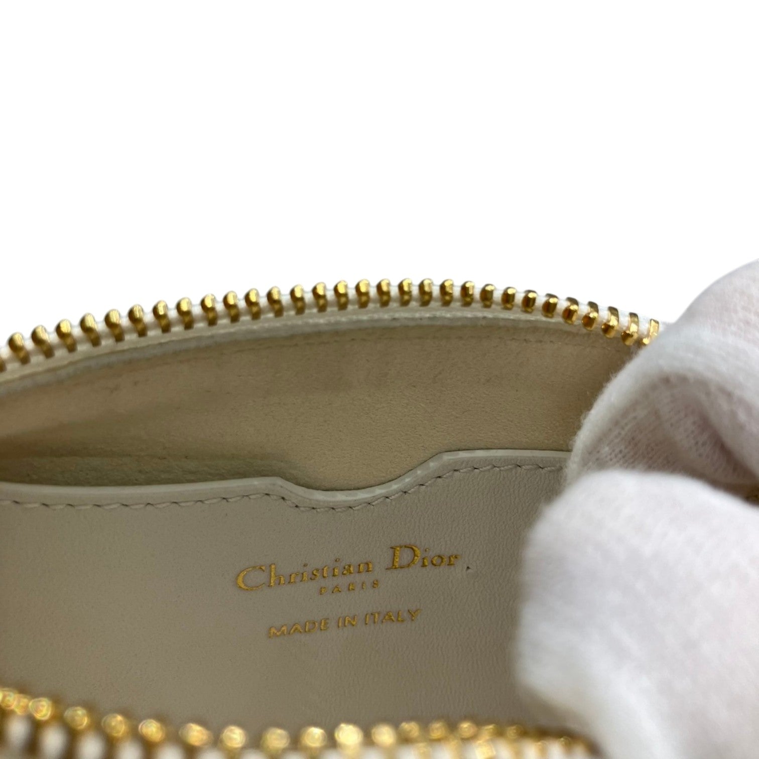 Christian Dior クリスチャンディオール カナージュ ヴァイブ ホーボーバッグ スモール ハンドバッグ 肩掛け ショルダーバッグ 2way ラムスキン レザー ホワイト ブラック 半月型 レディース