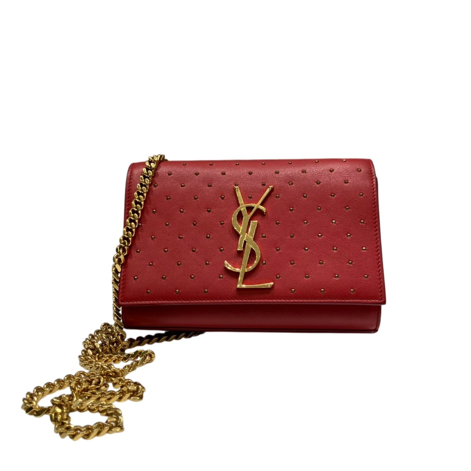 サンローラン　RED チェーンショルダーバック SAINT LAURENT サンローラン YSL チェーン ショルダーバッグ 2014