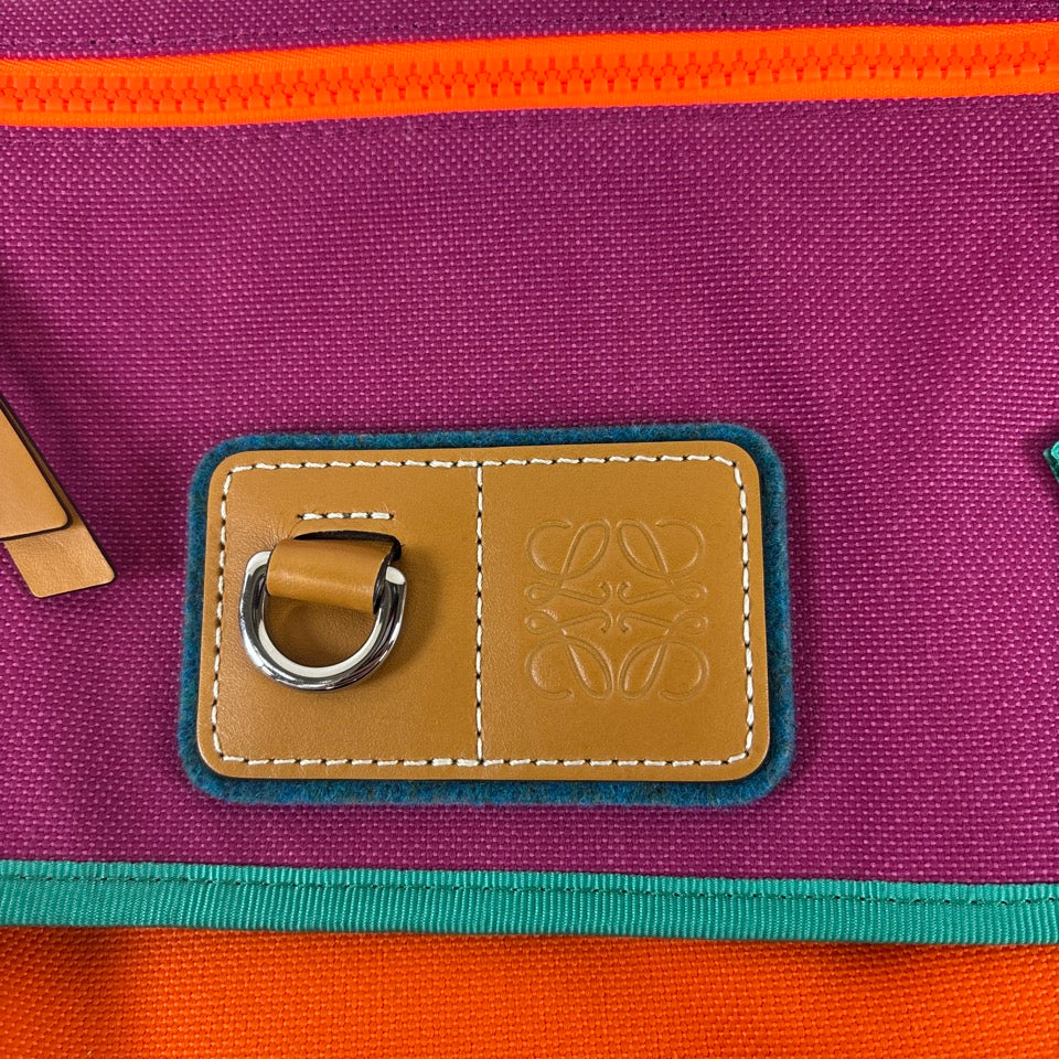 LOEWE ロエベ ショルダーバッグ マルチカラー キャンバス レザー アナグラム