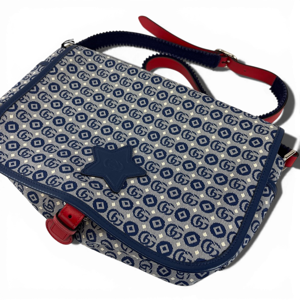 GUCCI CHILDRENS チルドレンズ ショルダーバッグ メッセンジャーバッグ GGキャンバス スター 星 総柄 664143
