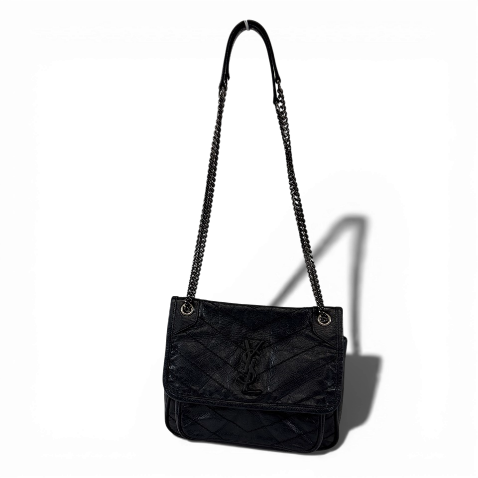 YVES SAINT LAURENT YSL ニキ ベイビー ベビー チェーン ショルダーバッグ ブラック