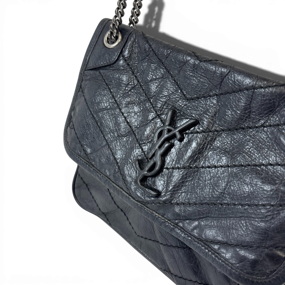 YVES SAINT LAURENT YSL ニキ ベイビー ベビー チェーン ショルダーバッグ ブラック