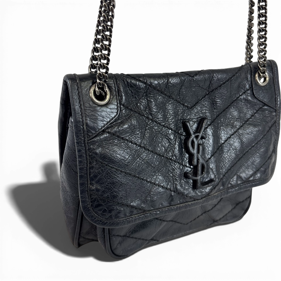 YVES SAINT LAURENT YSL ニキ ベイビー ベビー チェーン ショルダーバッグ ブラック