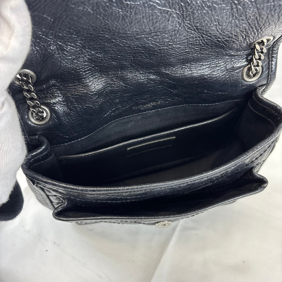 YVES SAINT LAURENT YSL ニキ ベイビー ベビー チェーン ショルダーバッグ ブラック