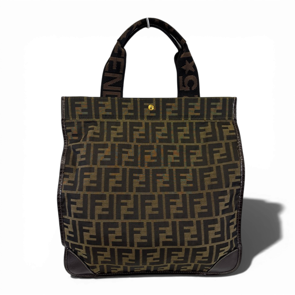 FENDI フェンディ トートバッグ ズッカ ナイロン ブラウン 総柄 2321 26555
