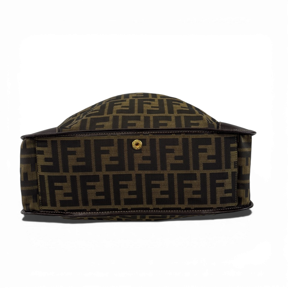 FENDI フェンディ トートバッグ ズッカ ナイロン ブラウン 総柄 2321 26555