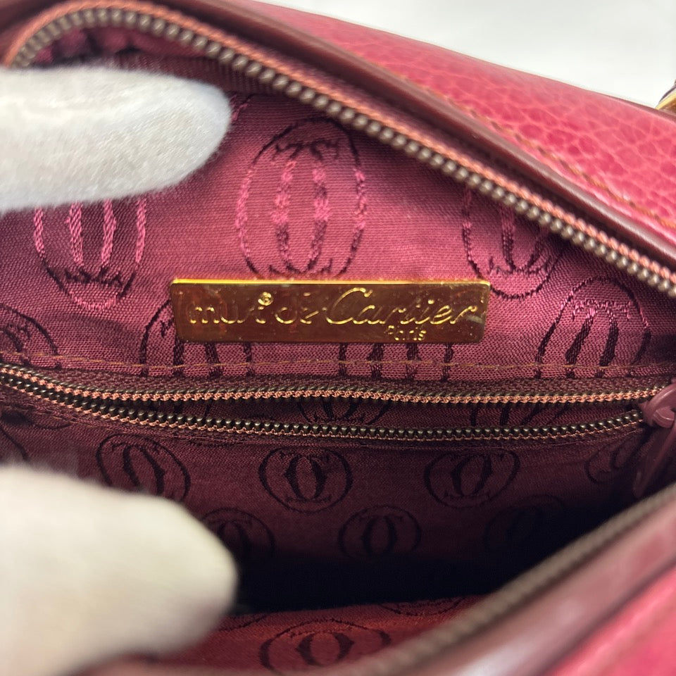 Cartier カルティエ マストライン ショルダーバッグ ボルドー