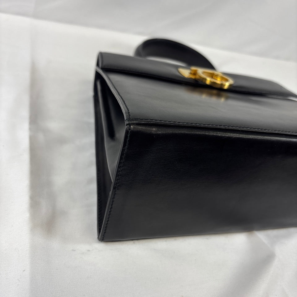 FERRAGAMO フェラガモ 2way ハンドバッグ ショルダーバッグ トップハンドル ガンチーニ ブラック 212181