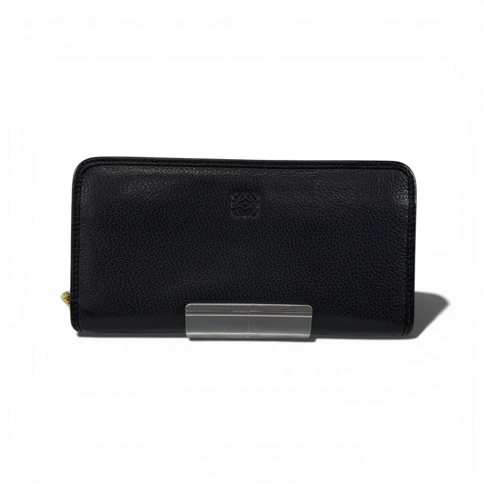 LOEWE ロエベ 長財布 ロングウォレット ラウンドファスナー アナグラム ブラック