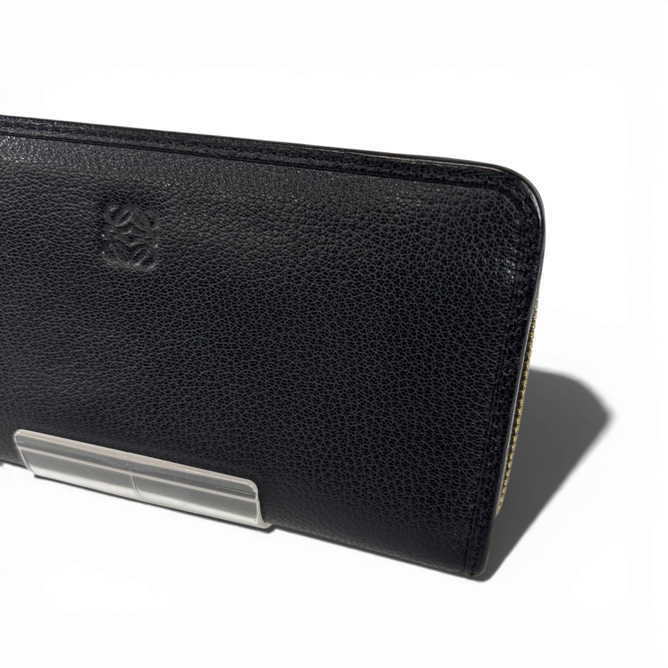 LOEWE ロエベ 長財布 ロングウォレット ラウンドファスナー アナグラム ブラック