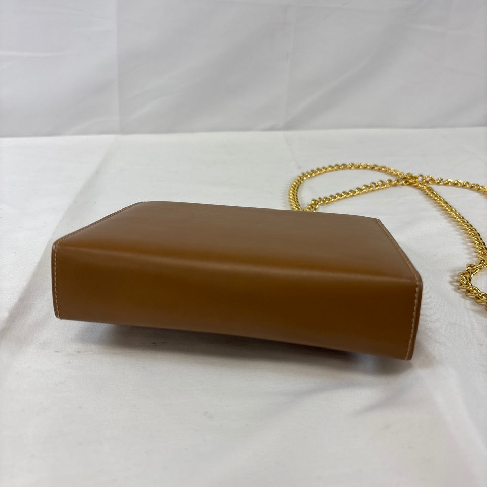 FERRAGAMO フェラガモ チェーン ショルダーバッグ キャメル 223064