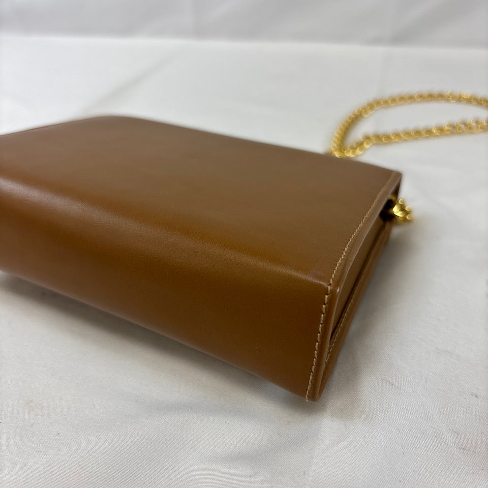 FERRAGAMO フェラガモ チェーン ショルダーバッグ キャメル 223064