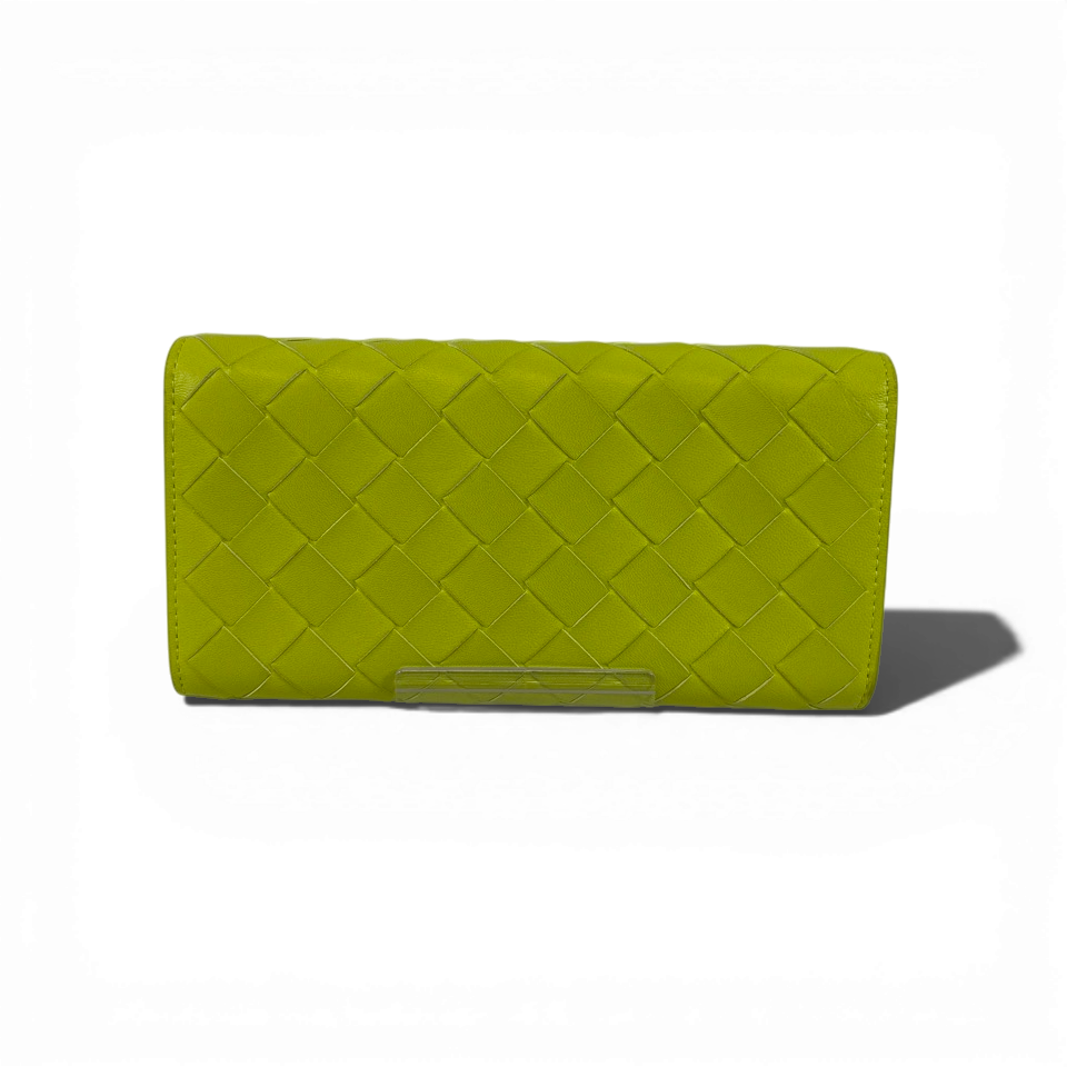 BOTTEGA VENETA 長財布 ロングウォレット イントレチャート アシッドキウイ ライトグリーン