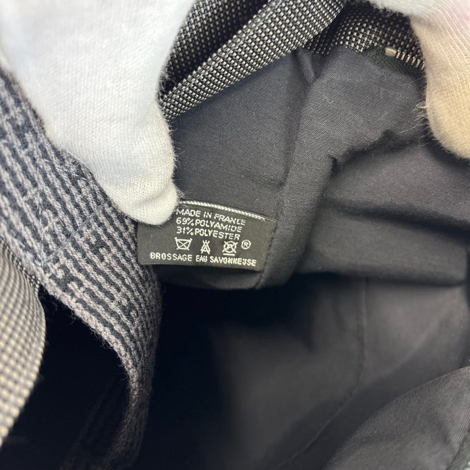 HERMES エールライン カバス Hロゴ ハンドバッグ トートバッグ キャンバス グレー