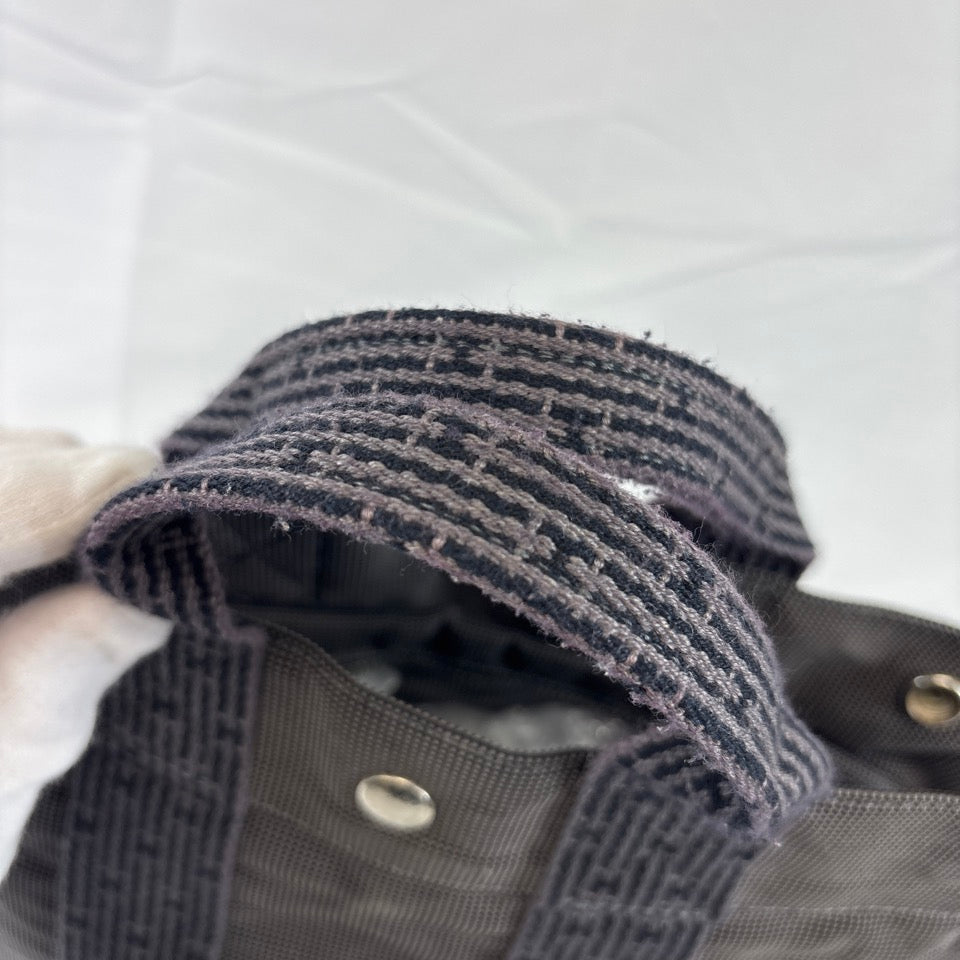 HERMES エルメス トートバッグ エールラインPM キャンバス グレー
