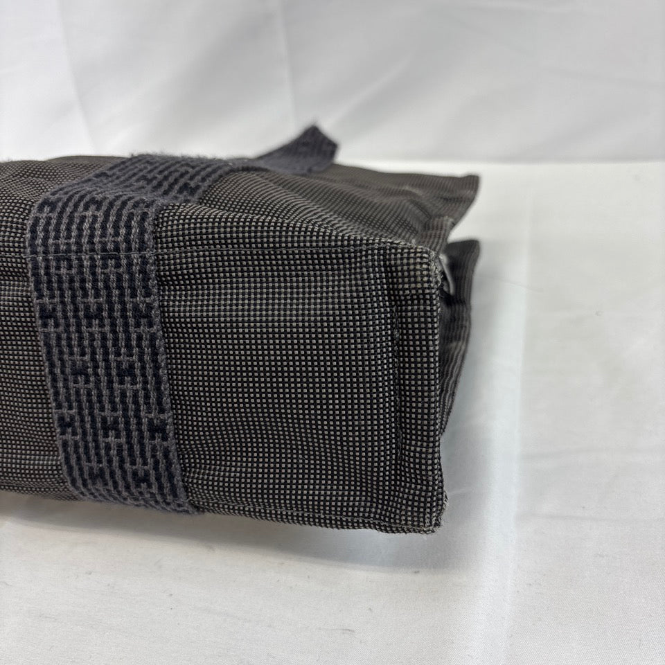 HERMES エルメス トートバッグ エールラインPM キャンバス グレー