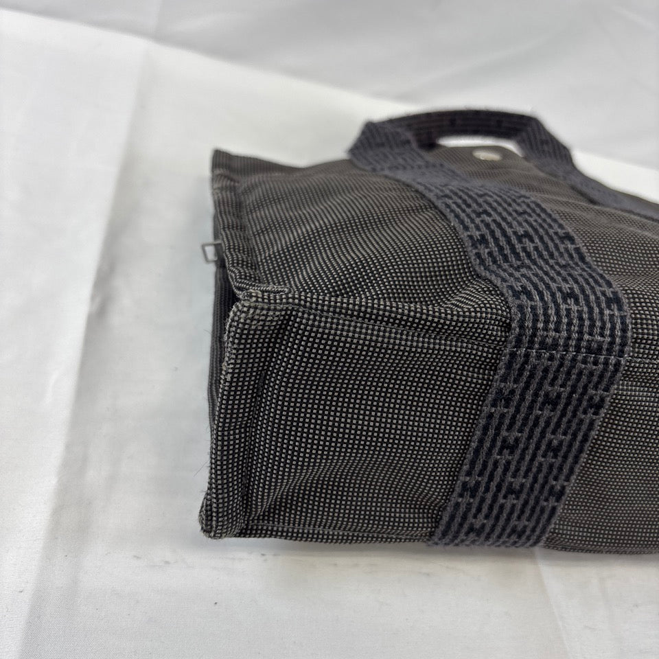 HERMES エルメス トートバッグ エールラインPM キャンバス グレー