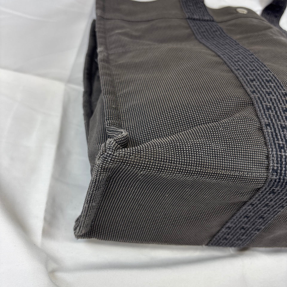 HERMES エルメス エールラインMM トートバッグ キャンバス グレー