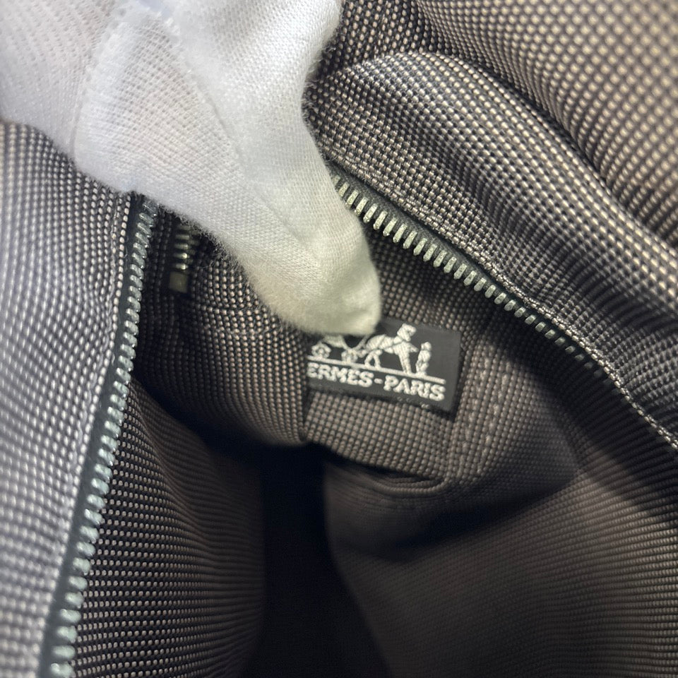 HERMES エルメス エールラインMM トートバッグ キャンバス グレー