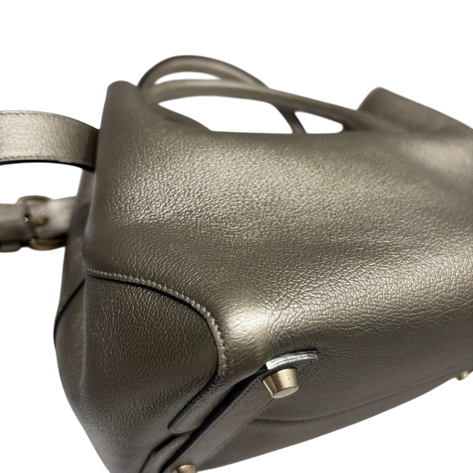 Christian Dior クリスチャンディオール オープンバー 2way ハンドバッグ ショルダーバッグ ゴールド ゴールド金具 ロゴ チャーム レディース