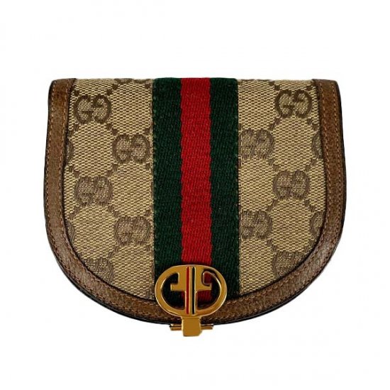 GUCCI グッチ GGスプリーム シェリーライン 二つ折り財布