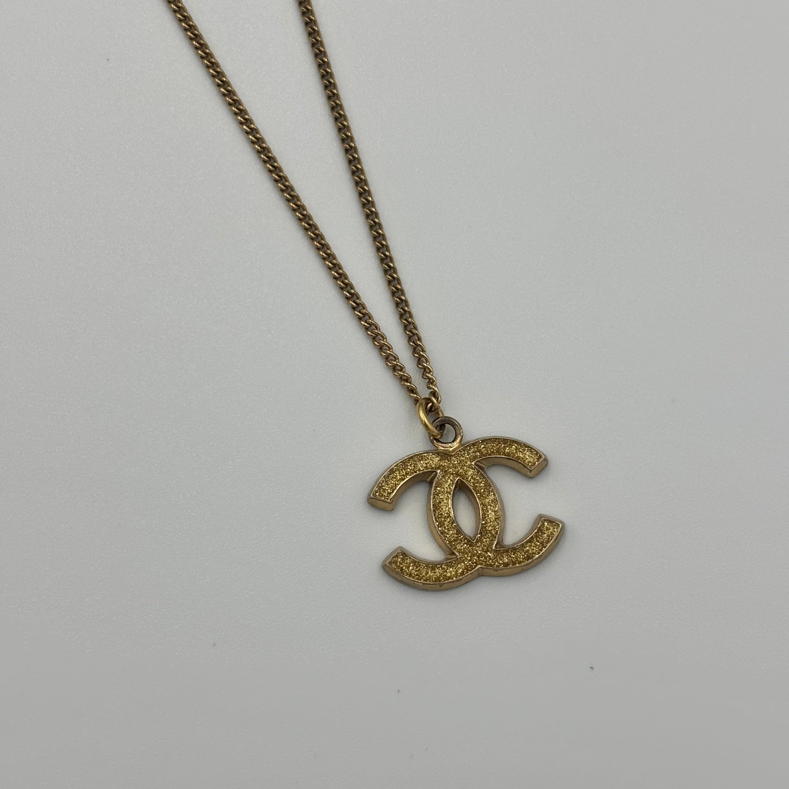 CHANEL ココマーク グリッター ネックレス