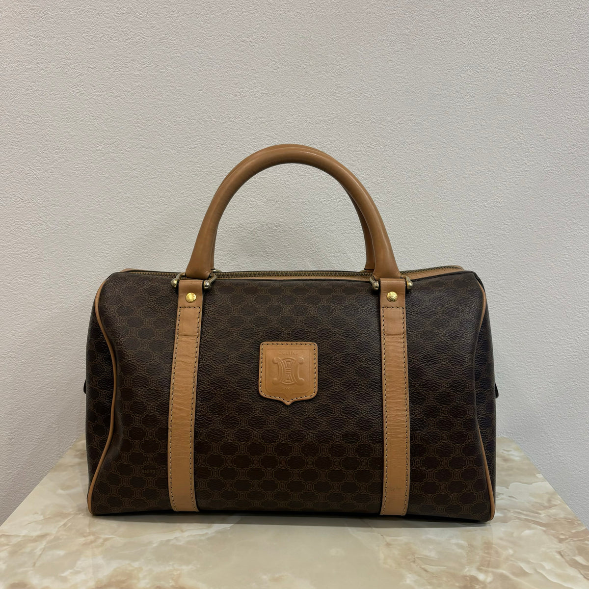 CELINE マカダムボストンバッグ 