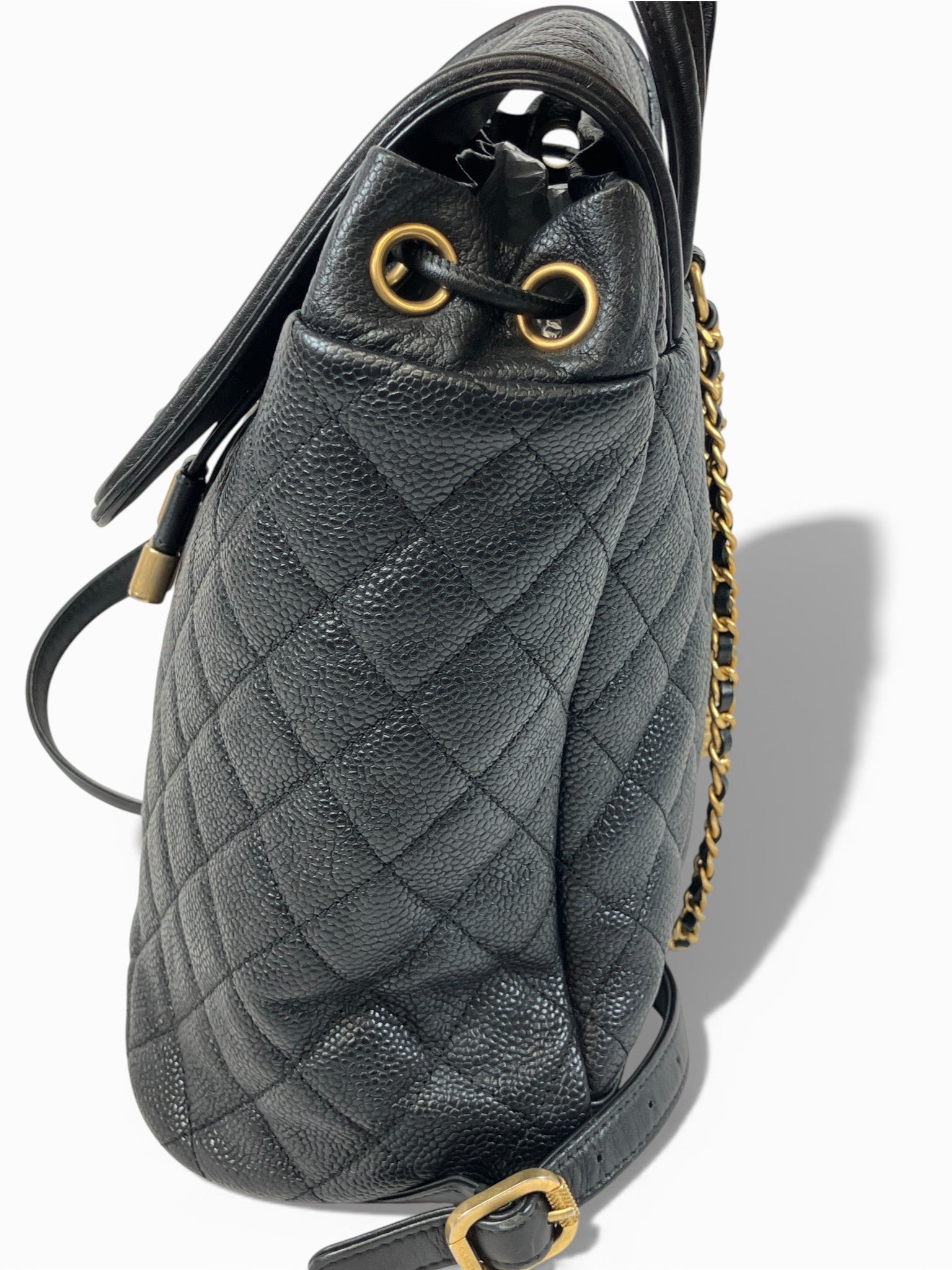 CHANEL　リュックサック　バックパック　CCフィリグリー　キャビアスキン　ココマーク　マトラッセ