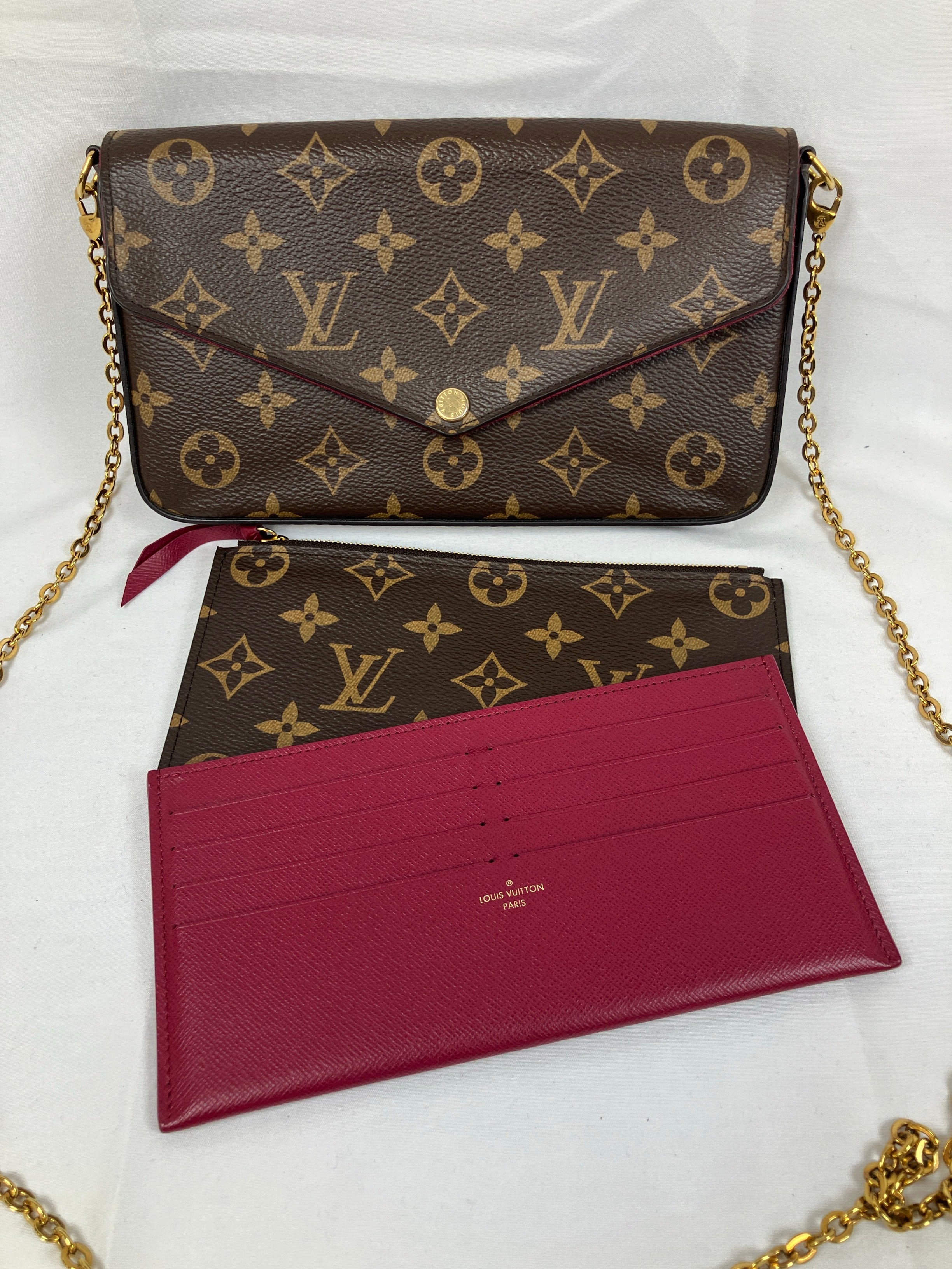 LOUIS VUITTON ポシェットフェリシー チェーンショルダーバッグ モノグラム M61276