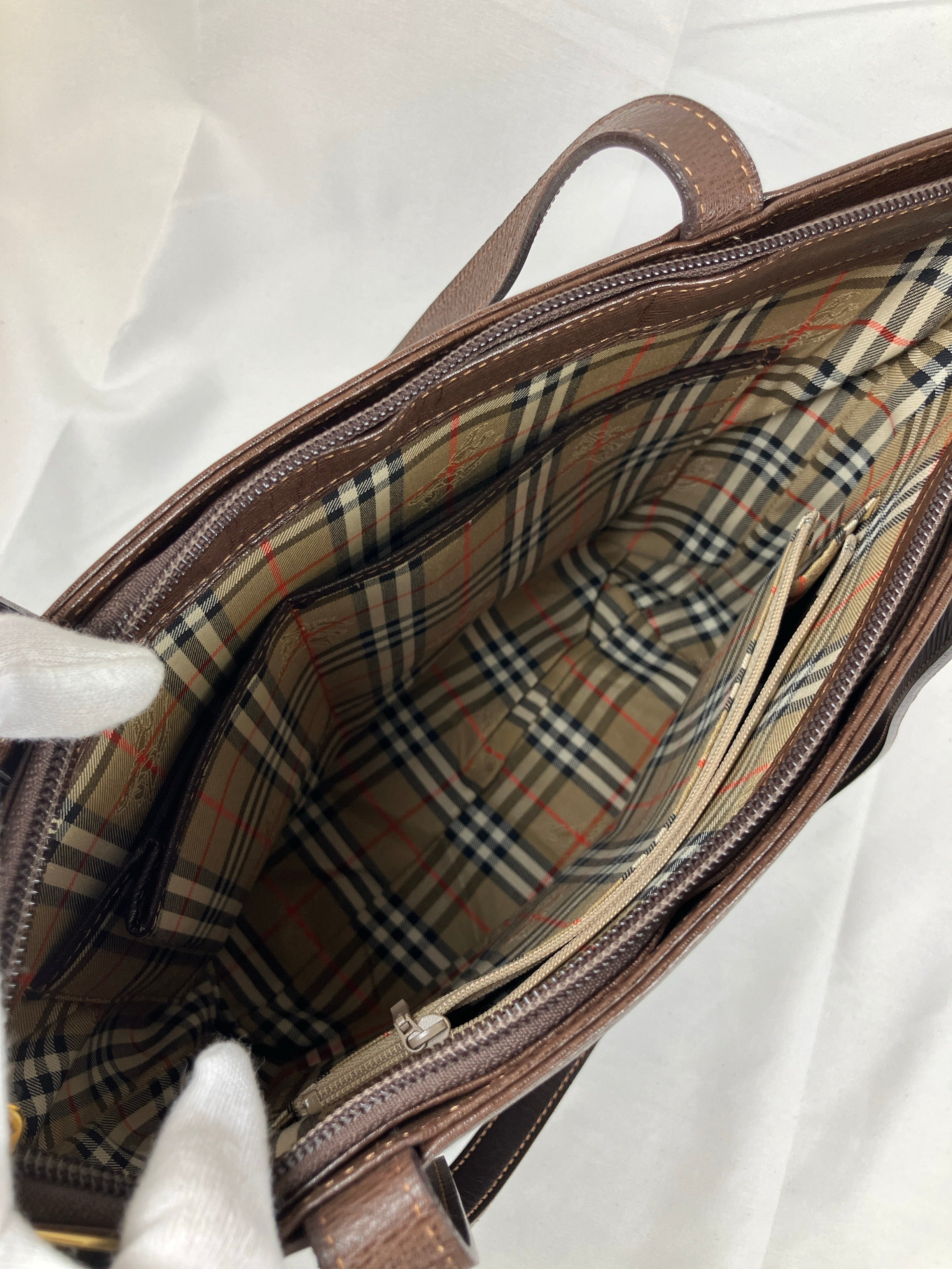 BURBERRY Vintage 90s トートバッグ セミショルダー ノバチェック
