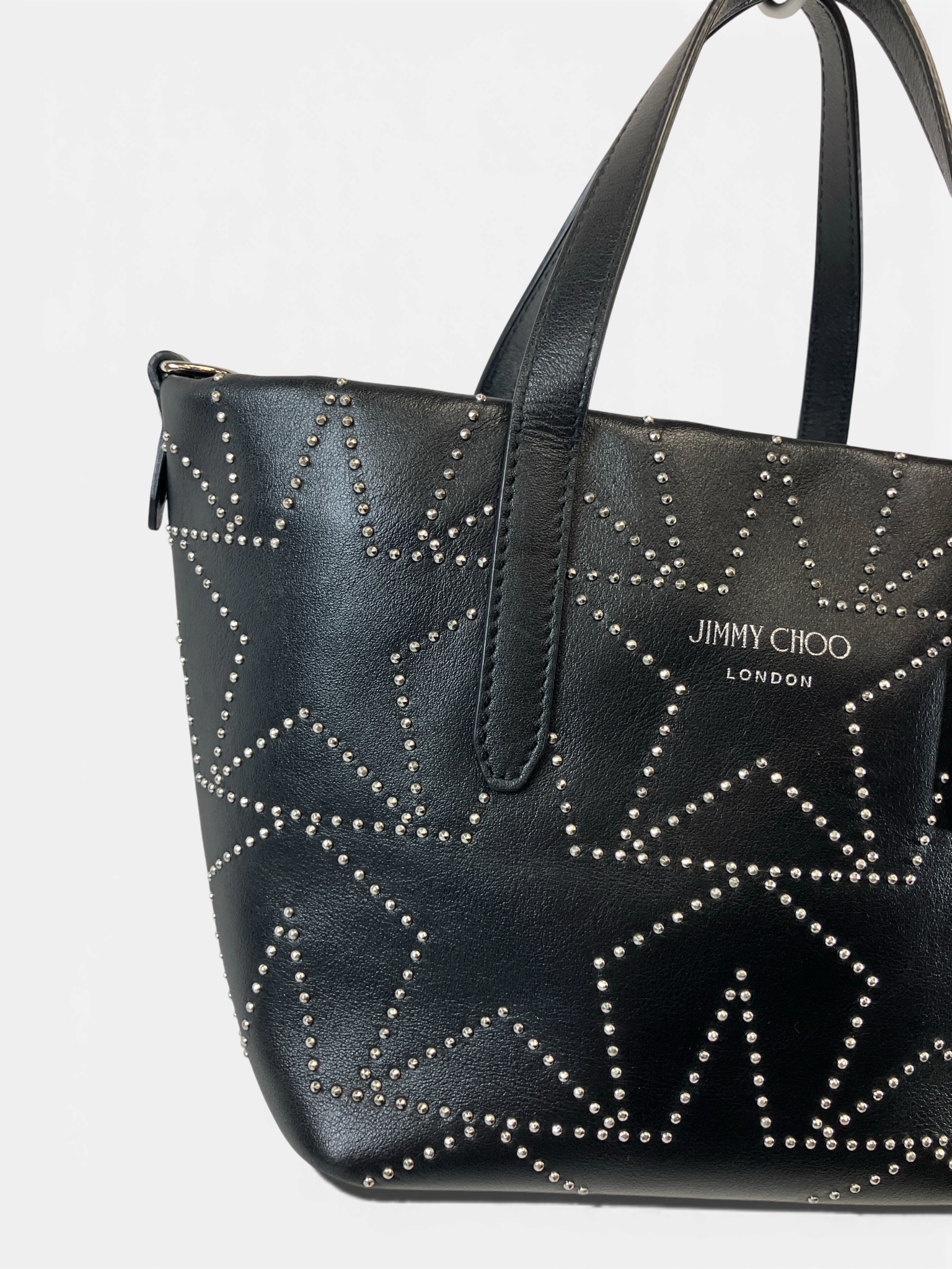 JIMMY CHOO　ジミーチュウ　2way　ショルダーバッグ　ハンドバッグ　スタッズ　スター