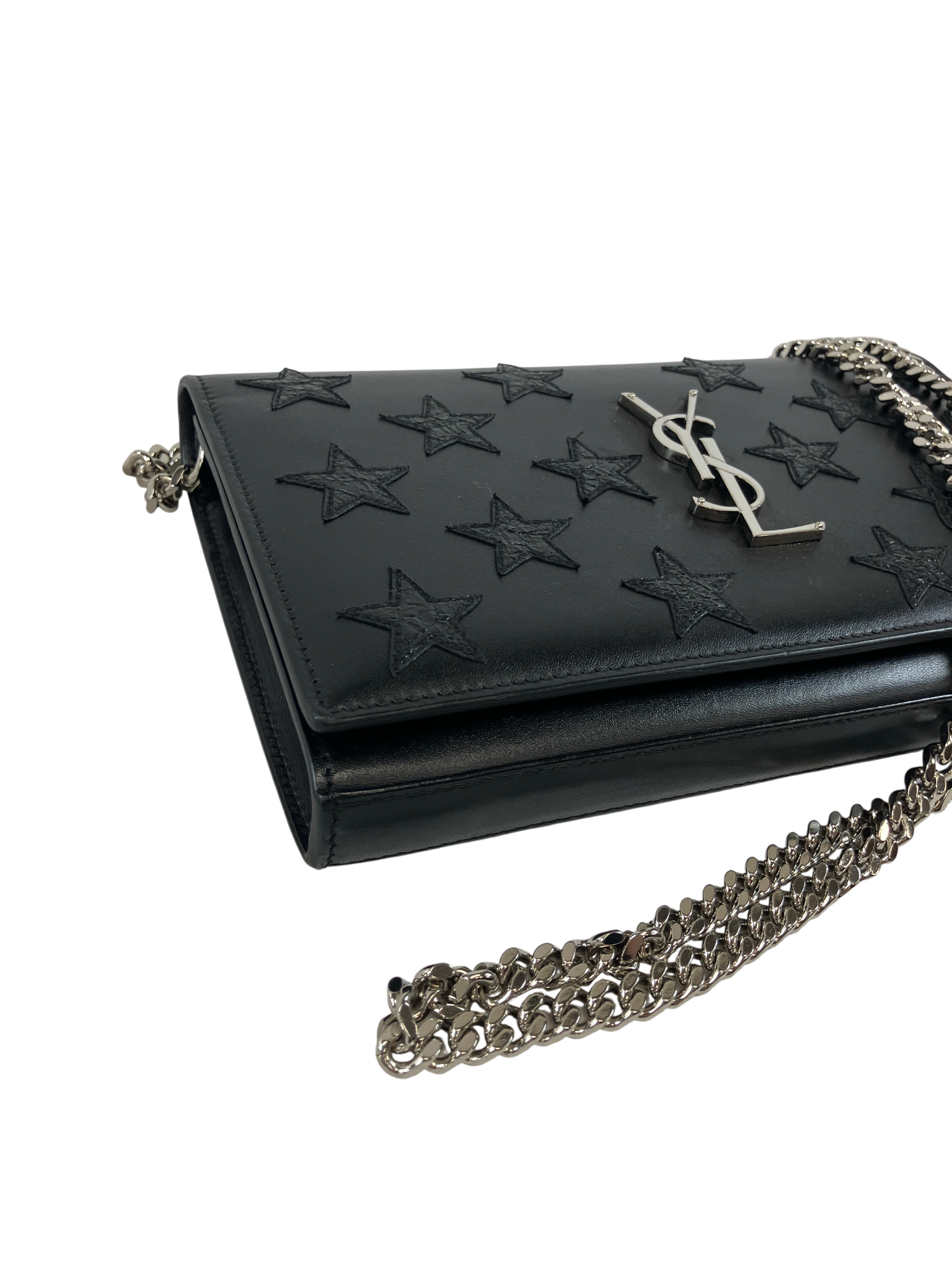 SAINT LAURENT　サンローラン　チェーンウォレット　スター　ブラック