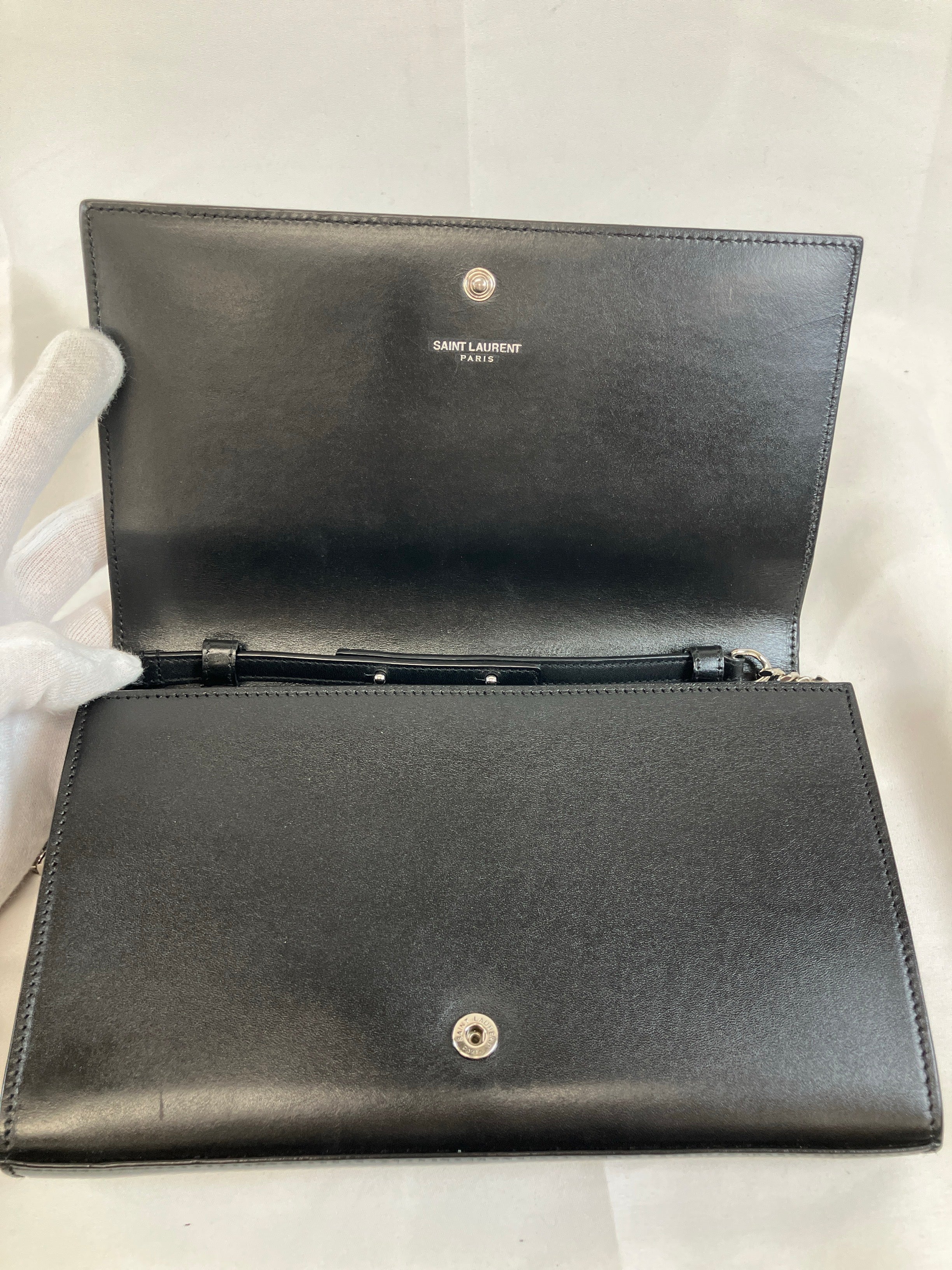 SAINT LAURENT　サンローラン　チェーンウォレット　スター　ブラック