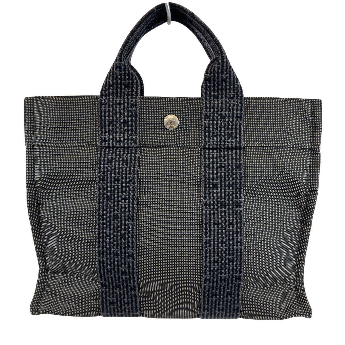 HERMES エルメス エールラインPM ハンドバッグ キャンバス グレー