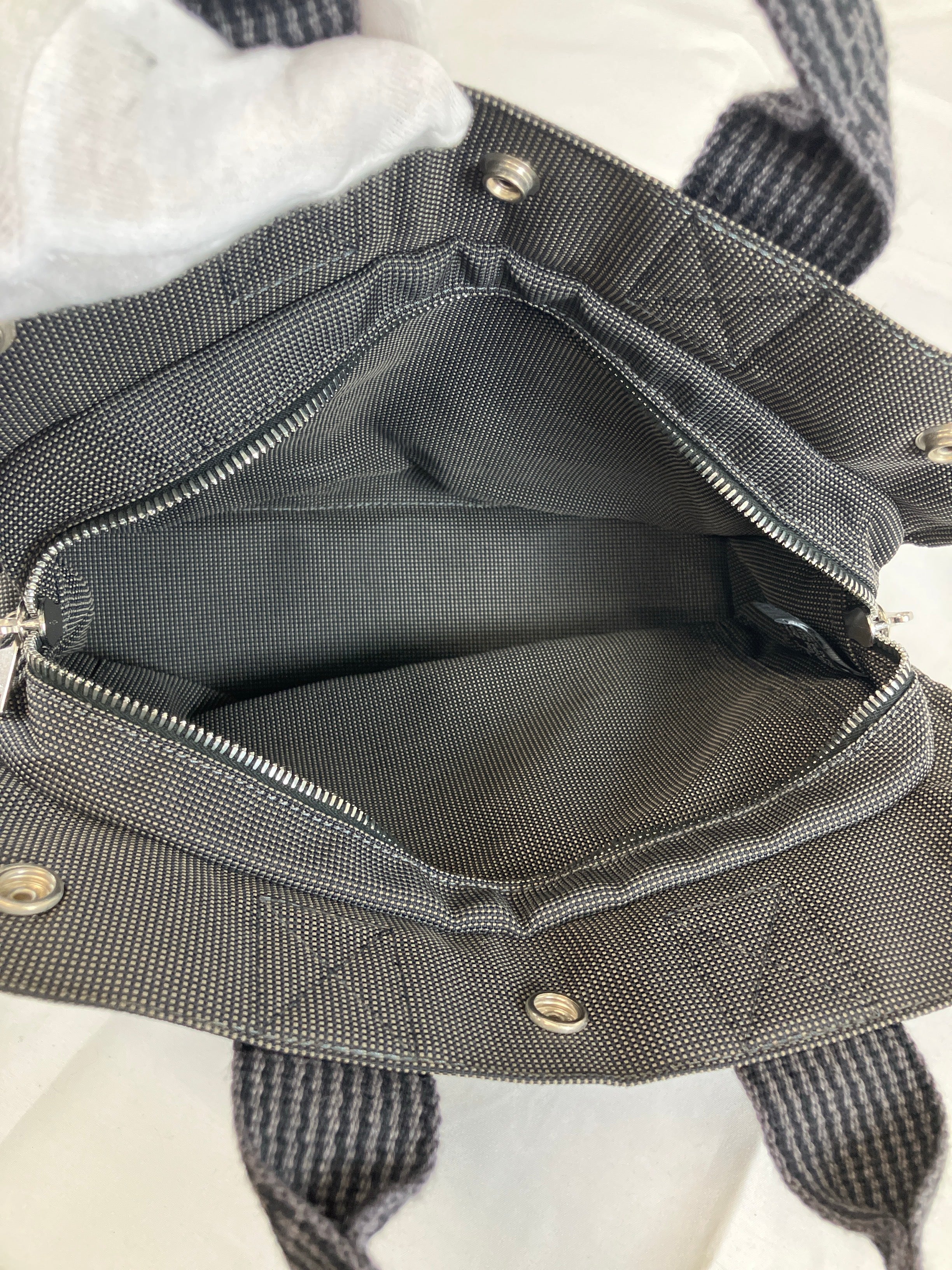 HERMES エールライン PM グレー HERMES エルメス エールラインPM ハンドバッグ キャンバス グレー