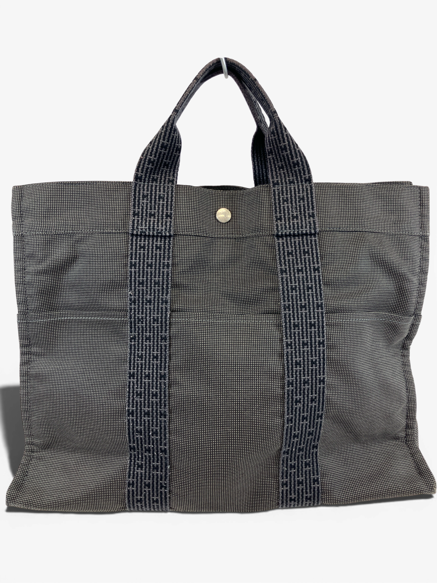 エルメス HERMES バッグ トートバッグ キャンバス ボルドー×レッド 