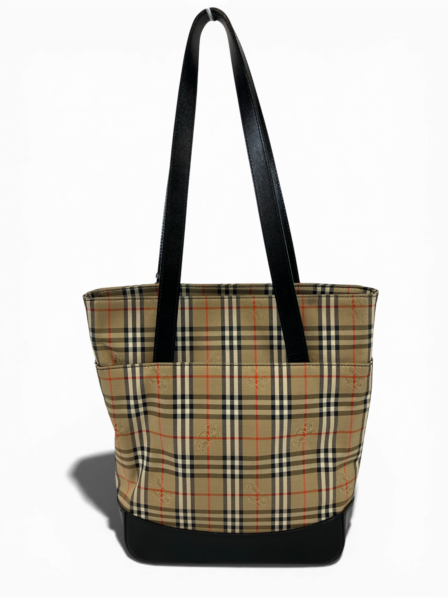 希少 バーバリー BURBERRY トート ハンドバッグヴィンテージブルー 