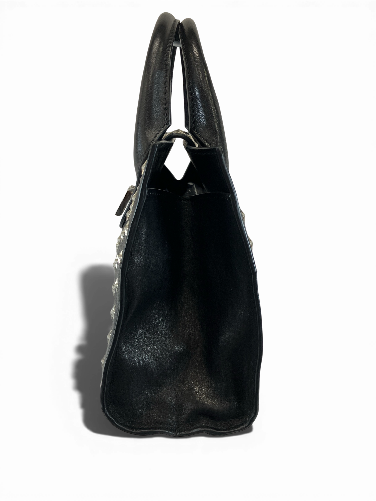 JIMMY CHOO　ジミーチュウ　2way　ハンドバッグ　ショルダーバッグ　スタッズ　ブラック