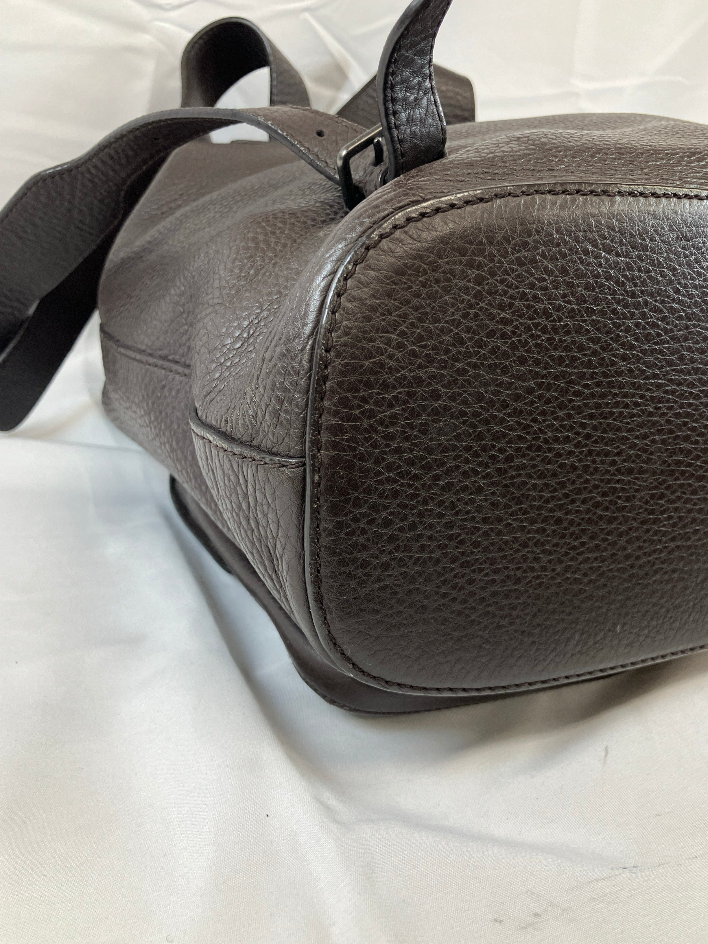 GUCCI　バンブー　バックパック　リュックサック　レザー　ブラウン　387097　