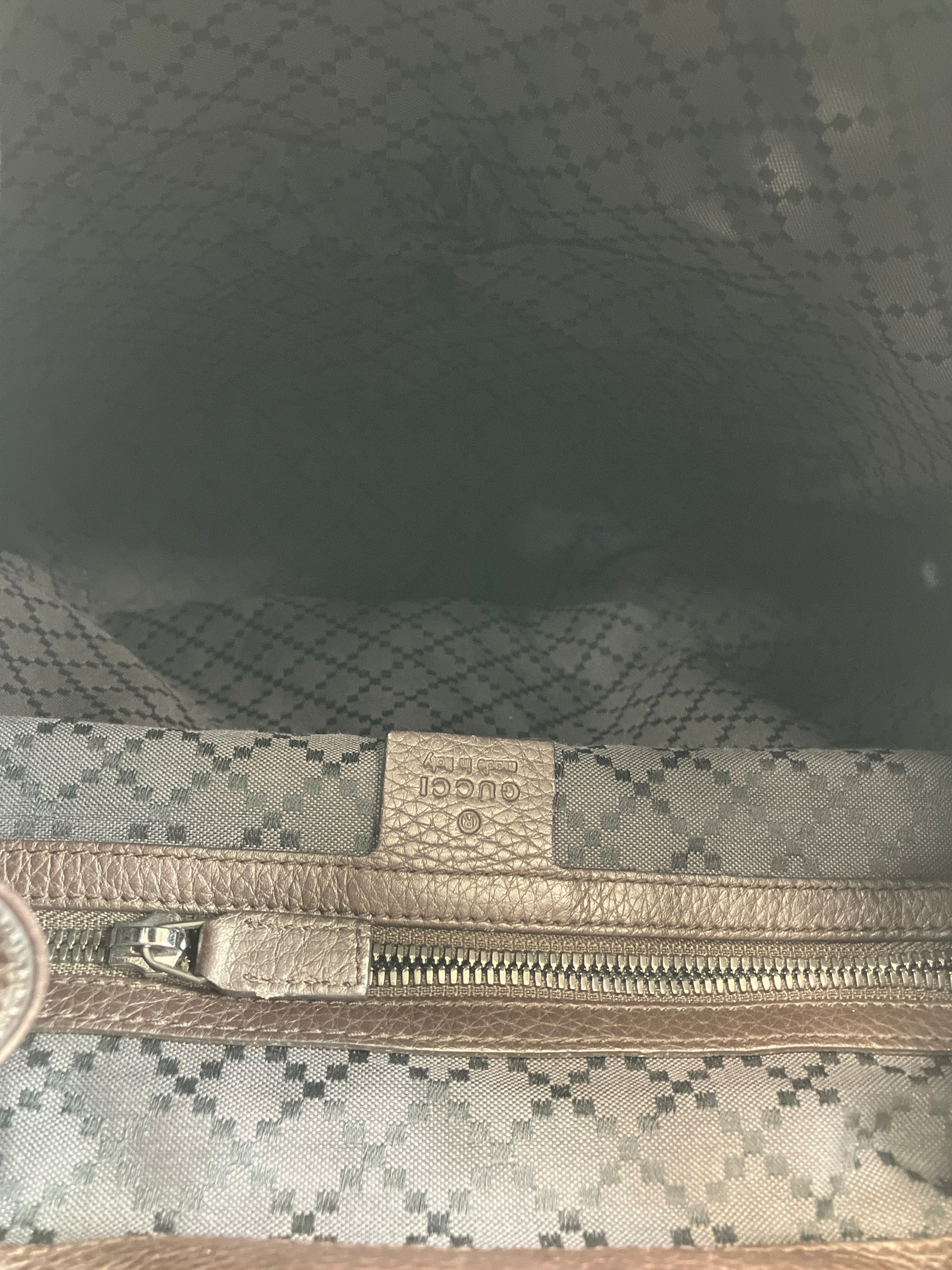 GUCCI　バンブー　バックパック　リュックサック　レザー　ブラウン　387097　