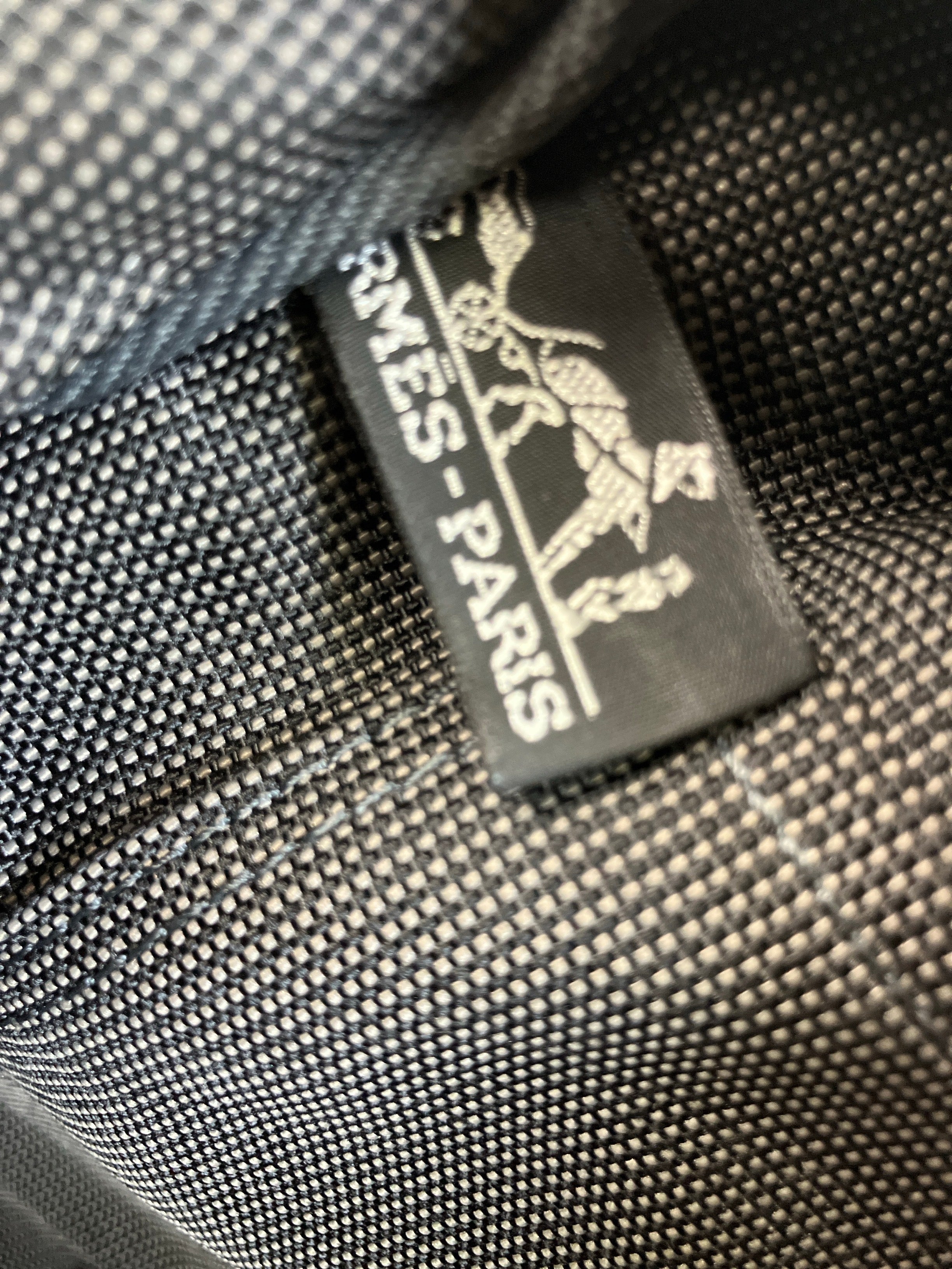 HERMES エルメス エールラインMM トートバッグ キャンバス グレー
