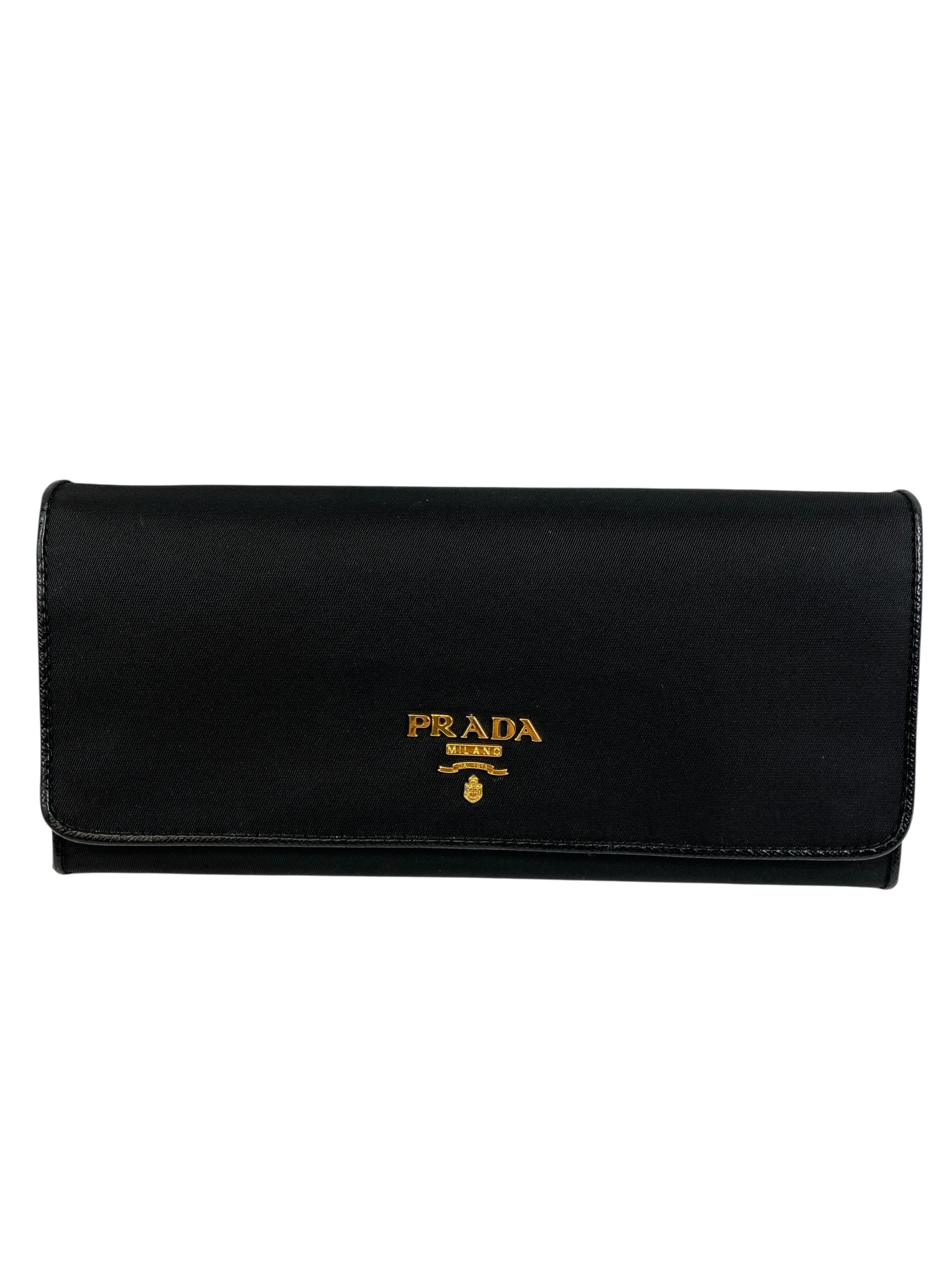 PRADA プラダ サフィアーノ トライアングル 長財布 ロングウォレット ブラック