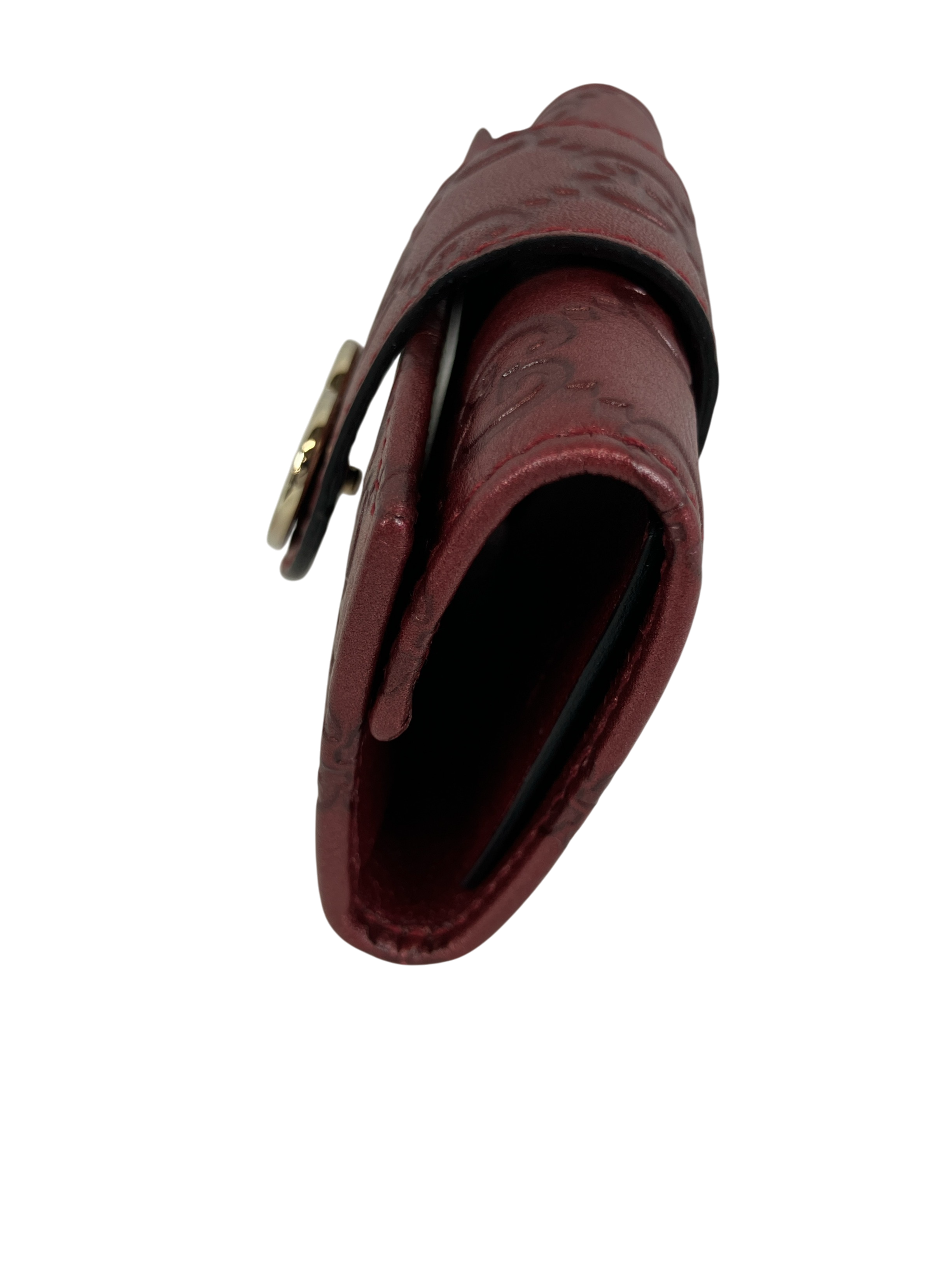 GUCCI グッチ キーケース 6連 グッチシマ ハート レッド メタリック