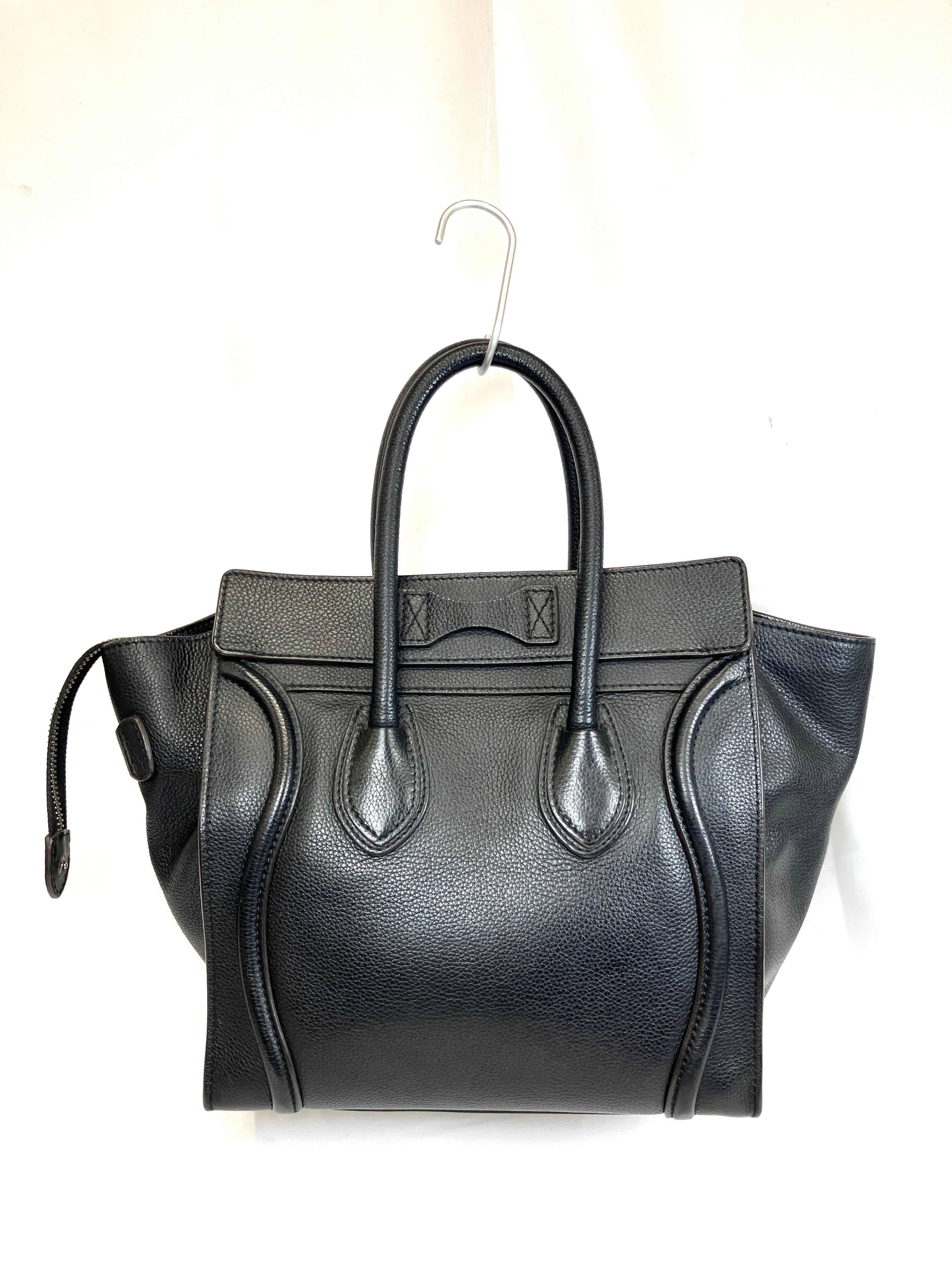 CELINE セリーヌ ラゲージ マイクロショッパー ハンドバッグ ブラック