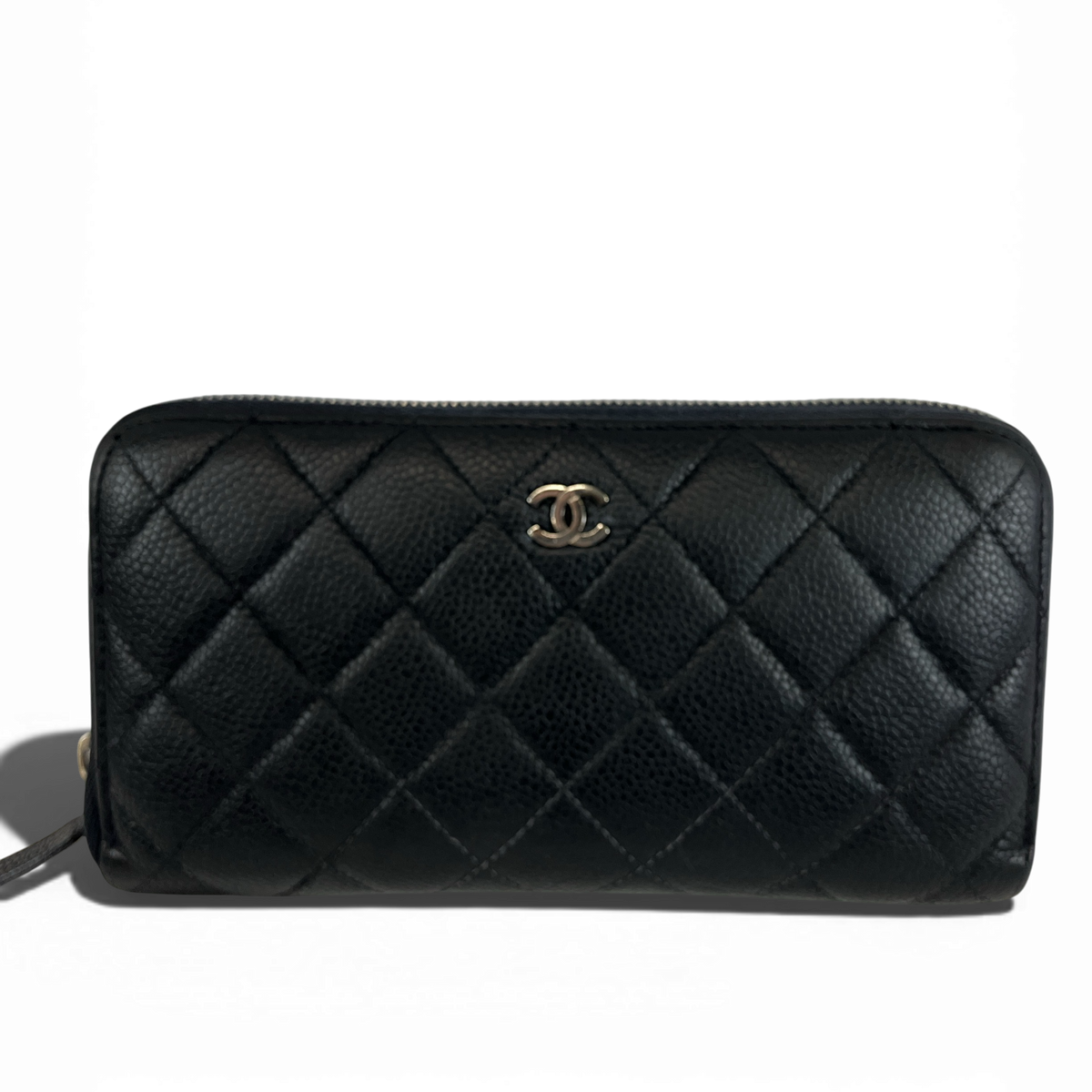 CHANEL シャネル 長財布 マトラッセ ココマーク ラムスキン ブラック