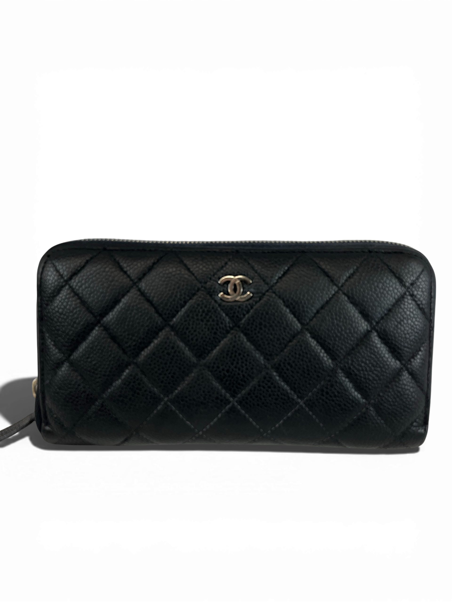 CHANEL シャネル 長財布 マトラッセ ココマーク ラムスキン ブラック