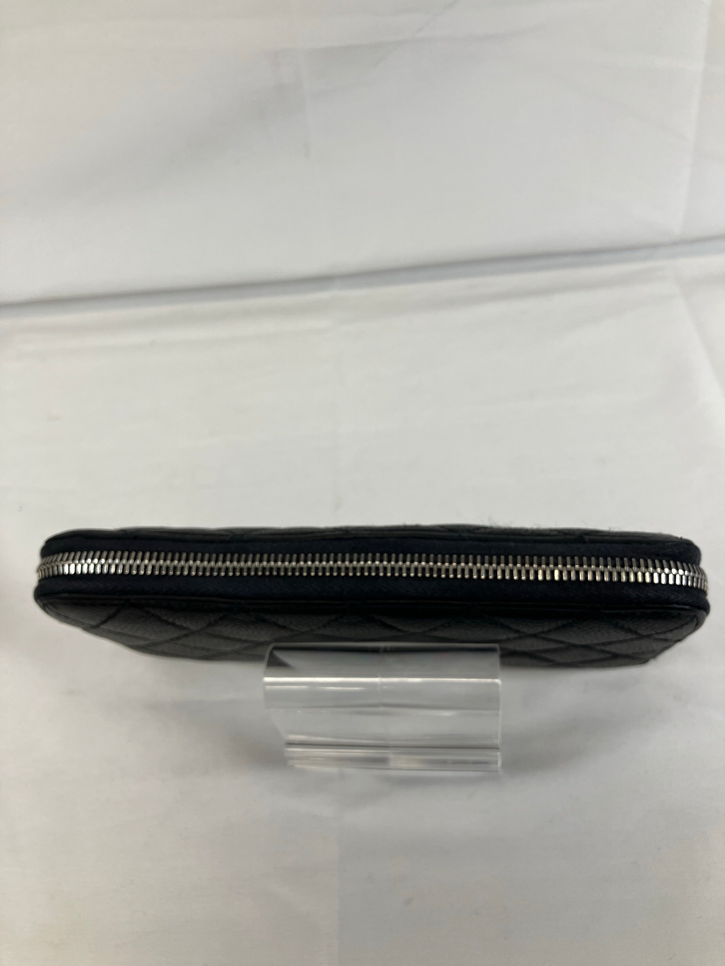 CHANEL シャネル 長財布 マトラッセ ココマーク ラムスキン ブラック ラウンドファスナー AP0242