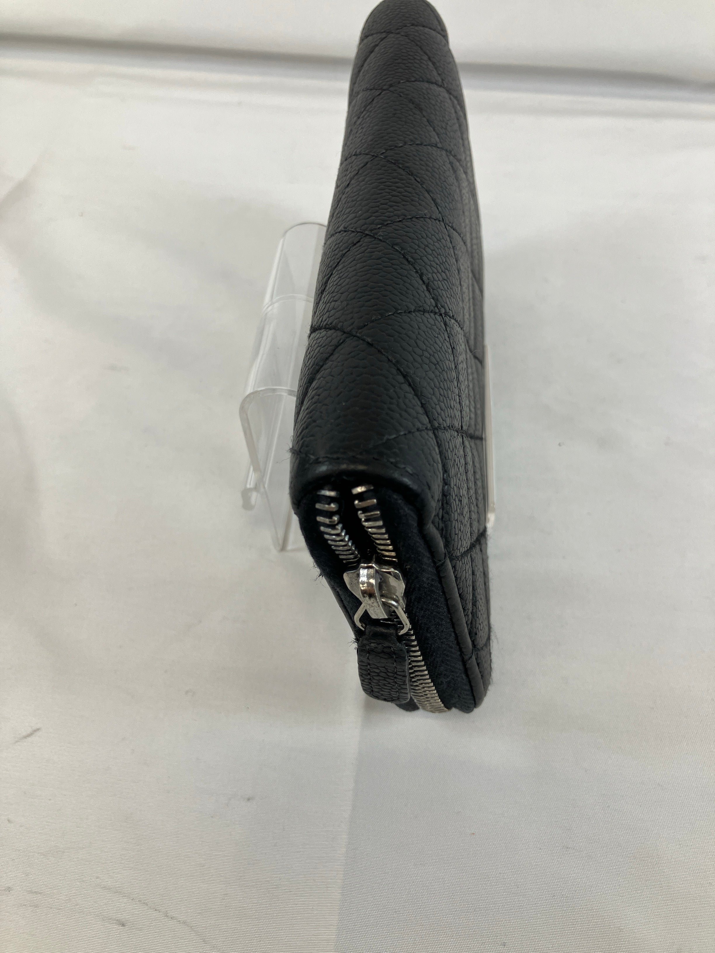 CHANEL シャネル 長財布 マトラッセ ココマーク ラムスキン ブラック ラウンドファスナー AP0242