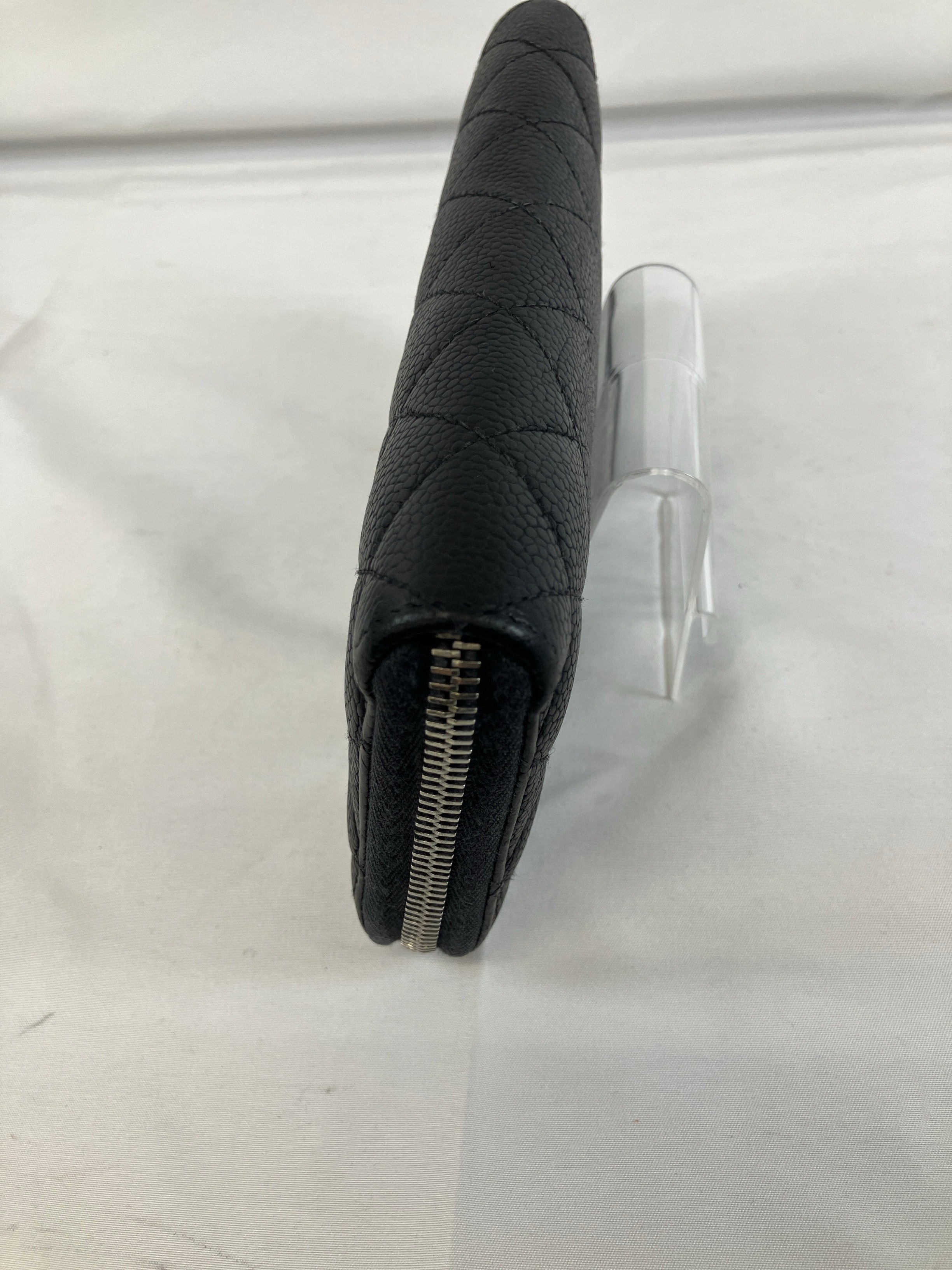 CHANEL シャネル 長財布 マトラッセ ココマーク ラムスキン ブラック ラウンドファスナー AP0242