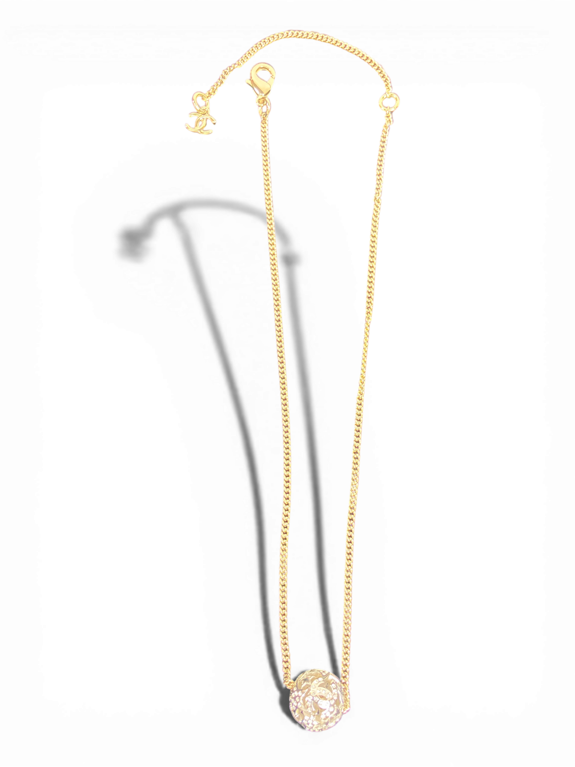 CHANEL シャネル ネックレス ココマーク シルバー ストラス ラインストーン スター ABG027